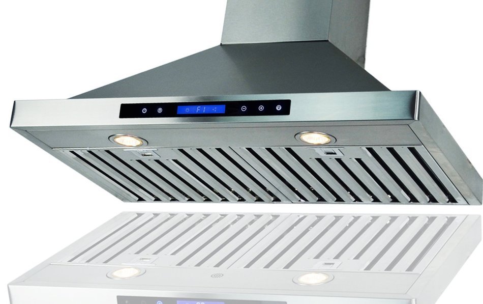 AKDY 30" Convertible Wall Mount Stainless Steel Ductless/Ventless Range Hood with Remote N7