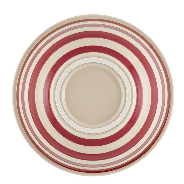 Paula Deen Pantryware 3-Piece Mixing Bowl Set, Striped Red N2