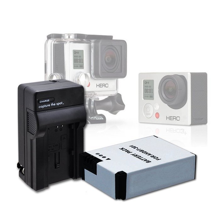 High Capacity Battery Replacement of GoPro AHDBT-201, AHDBT-301, AHDBT-302 Battery with AC/DC Quick Charger Kit... N2