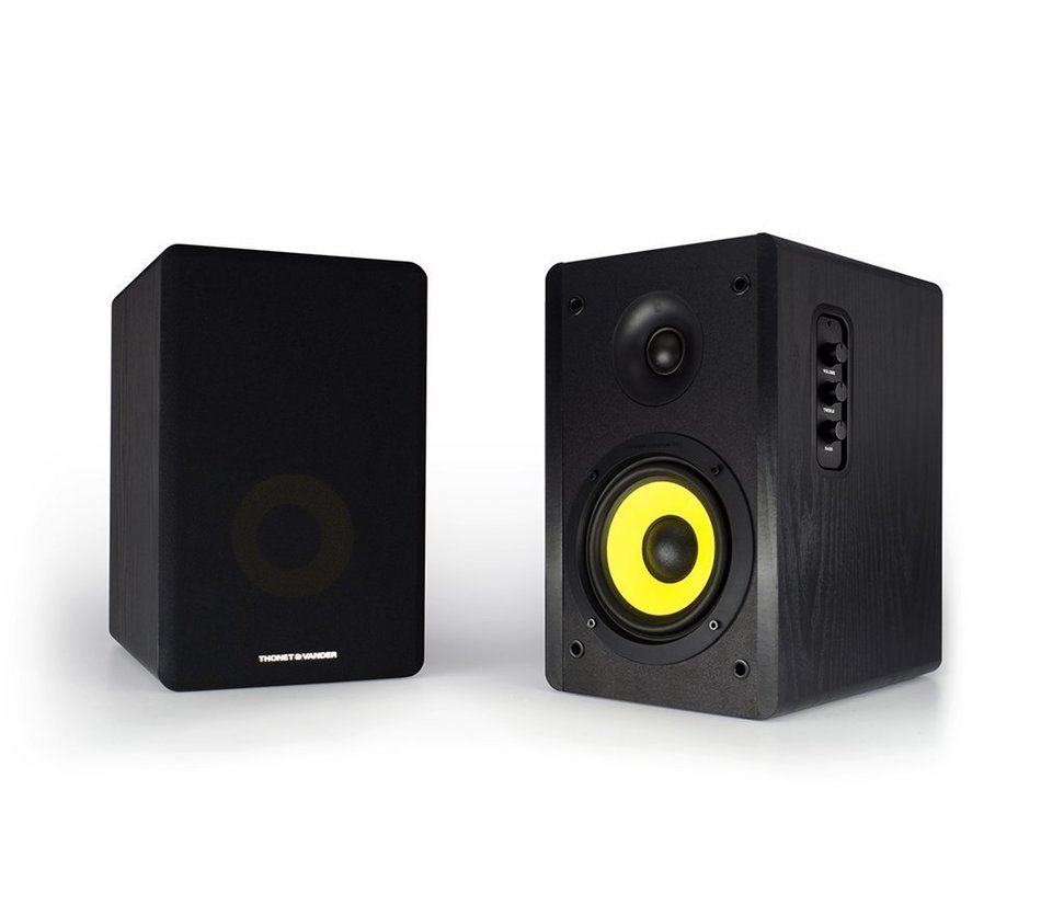 Thonet and Vander K&uuml;rbis Bt 300 Watts Wood Hi-Fi Bluetooth 4.0 Speakers with Integrated Amplifier and RCA Input... N2