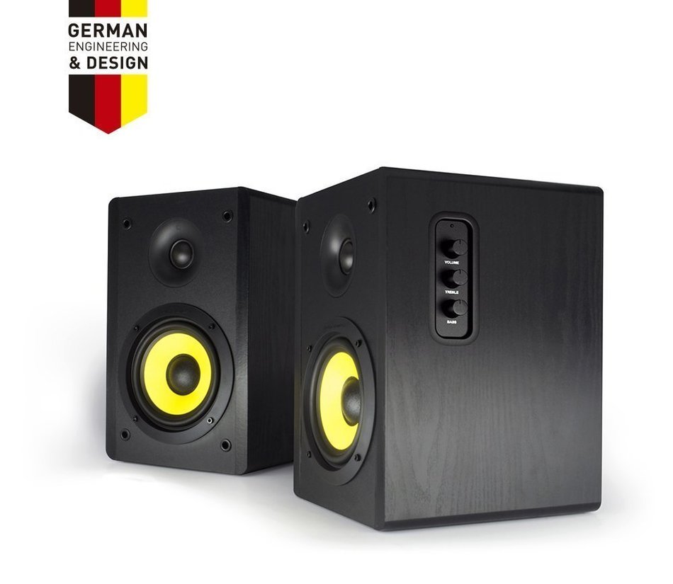 Thonet and Vander K&uuml;rbis Bt 300 Watts Wood Hi-Fi Bluetooth 4.0 Speakers with Integrated Amplifier and RCA Input... N3