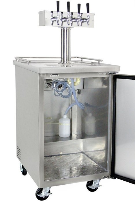 Kegco Commercial Grade Homebrew Kegerator Four Faucet Ball Lock Keg Dispenser Black N41