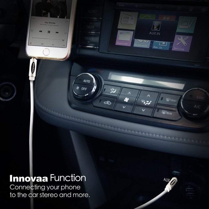 AUX Audio Cable, INNOVAA Universal Stereo Audio Male to Male 3.5mm AUX Cable - 20 Feet N14