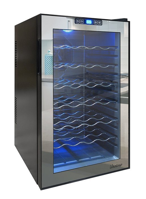 Vinotemp VNTVT-28TSBM 28-Bottle Mirrored Thermoelectric Wine Cooler N3