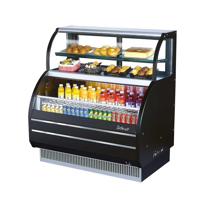 Turbo Air TOMW50SB 50" Combination Case with Refrigerated Top LED Lighting Efficient Refrigeration System Attractive...