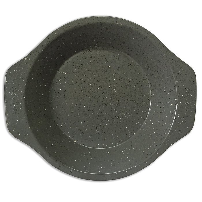 casaWare Ceramic Coated NonStick 9-Inch Pie Pan (Silver Granite)