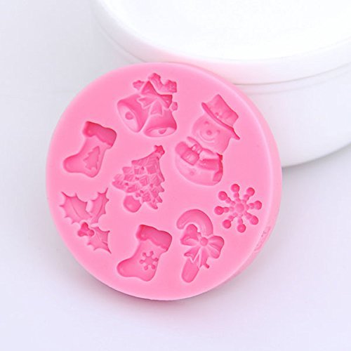 1pc Silicone Cake Mould Christmas Cup Snow Flake Sugarcraft Tool