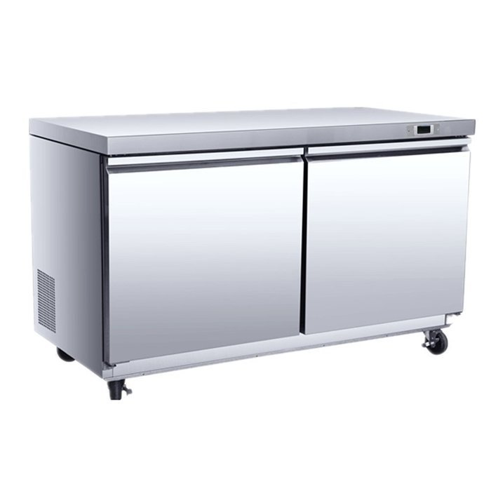 2 Door Stainless Steel 11.1 Cu. Ft Commercial Freezer Under Counter N3