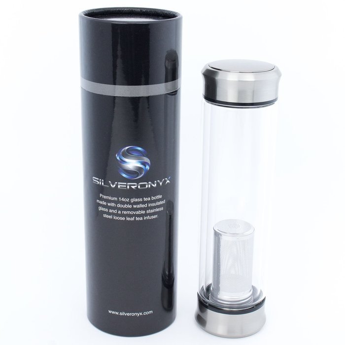 SilverOnyx Tea Infuser - Tea Tumbler Travel Mug Tea Cup - Portable Tea Pot with Stainless Steel Loose Leaf Tea...