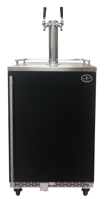 Beer Meister dual tower with black door kegerator- Premium Series