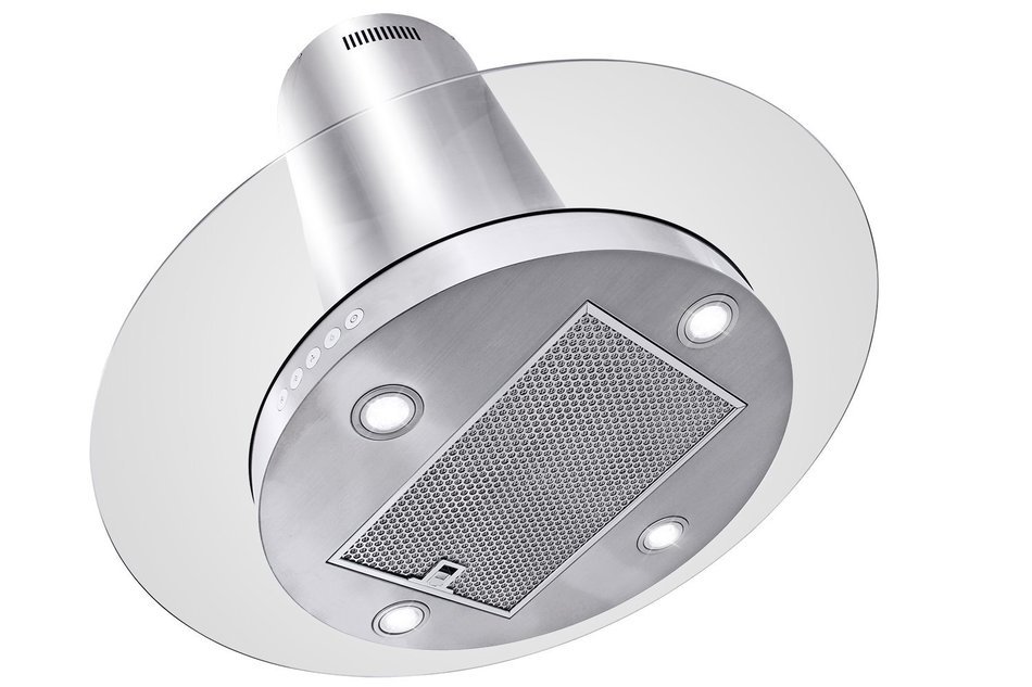 FIREBIRD 30" Island Mount Stainless Steel Tempered Glass Touch Control Powerful Kitchen Vent Cooking Fan Range... N5