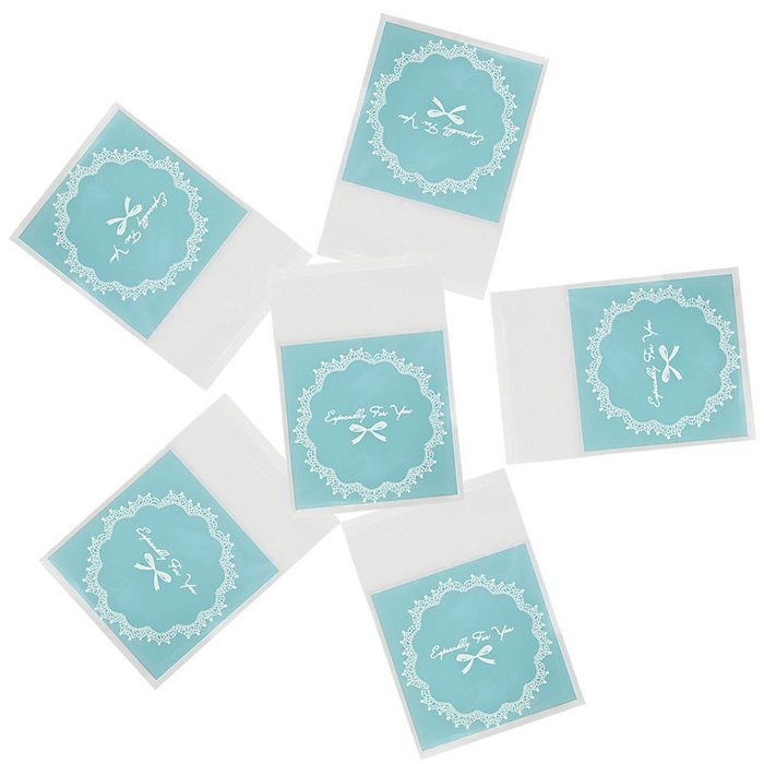 CreazyDog 100 PCS Pastry Baking Snack Pack Cookies Packing Adhesive Plastic Bags (B) N3