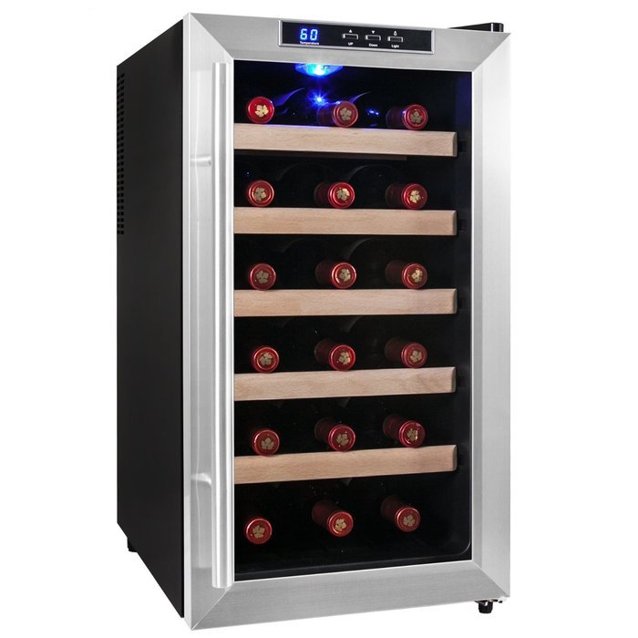 AKDY&reg; 18 Bottle Single Zone Thermoelectric Stainless Steel Freestanding Wine Cooler Cellar Chiller Refrigerator... N4
