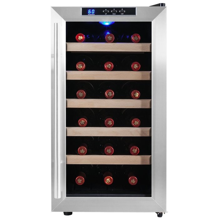AKDY&reg; 18 Bottle Single Zone Thermoelectric Stainless Steel Freestanding Wine Cooler Cellar Chiller Refrigerator... N5
