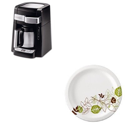KITDLODCF2210TTCDXEUX9WSPK - Value Kit - Delonghi 10-Cup Frontal Access Coffee Maker (DLODCF2210TTC) and Dixie...