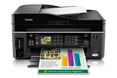 Epson WorkForce 615 Wireless Color Inkjet All-in-One Color Printer, Copier, Fax Machine, Scanner