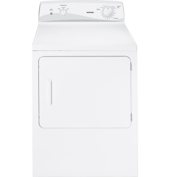 HOTPOINT GIDDS-289538 Hotpoint 6 Cu.Ft. Electric Dryer, White, 4 Cycles, Reversible Door N3