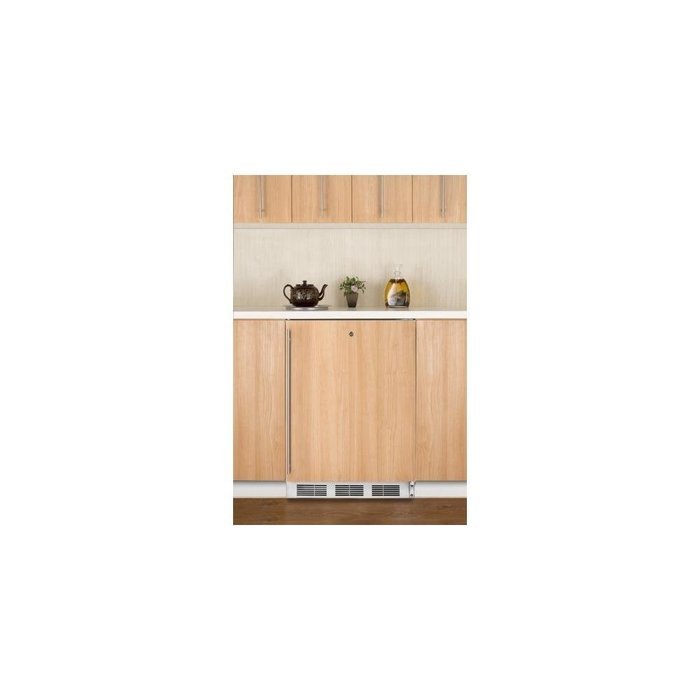 Summit FF6LBIIFADA 24" Built In Undercounter Refrigerator with Automatic Defrost, Integrated Door