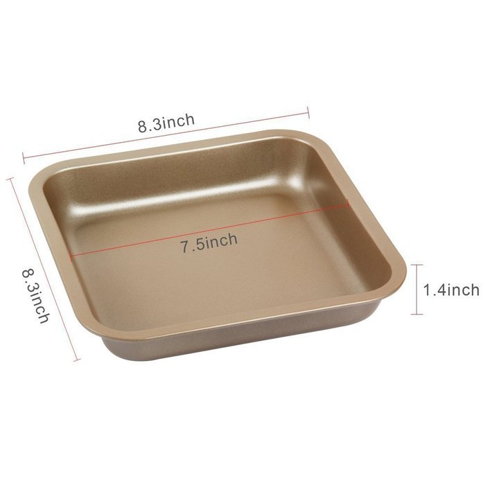 SS&CC Heavy-gauge Steel 7.5 inch Square Cake Pan N4