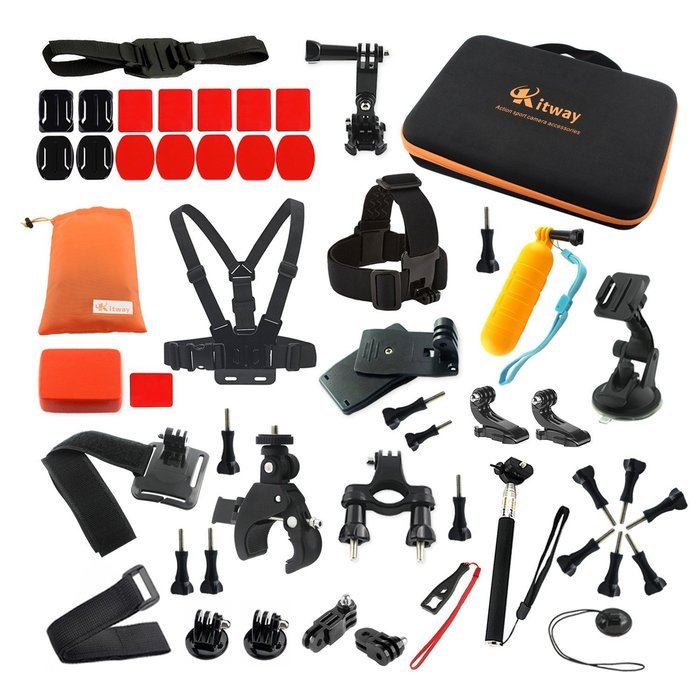 Kitway Sports Accessories Kit for GoPro HERO 4 / 3+ / 3 / 2 / 1 / SJ4000 / SJ5000 / SJ6000 (50-in-1) N2
