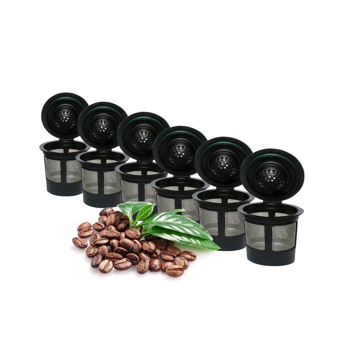 6 Solo Reusable Coffee Pod Filters Compatible with Keurig K cup Coffee System