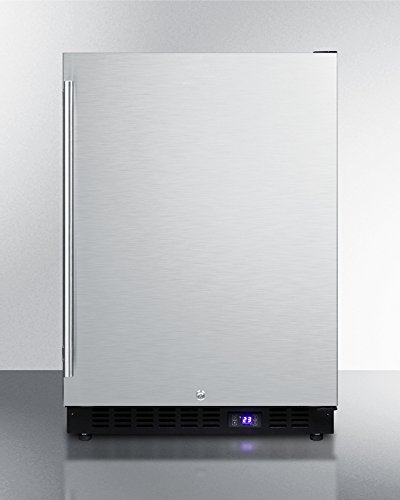 Summit SCFF53BSSIM Frost- free Undercounter Freezer With Icemaker Digital Thermostat Stainless Steel Door Lock... N2