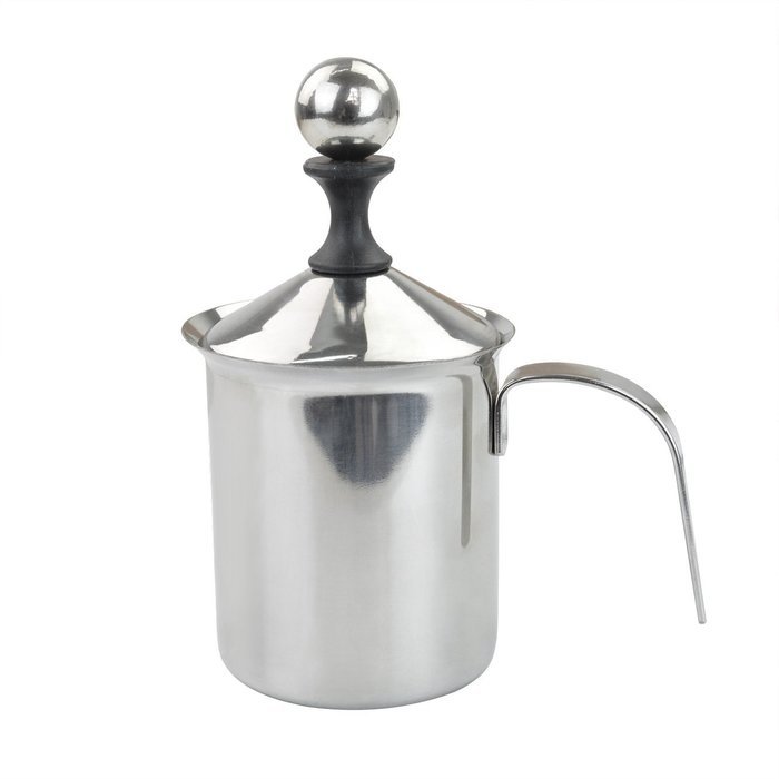 800ml Milk Frother, Marrywindix Stainless Steel Milk Frother Double Mesh Manual Milk Creamer Milk Foam (800ml... N2