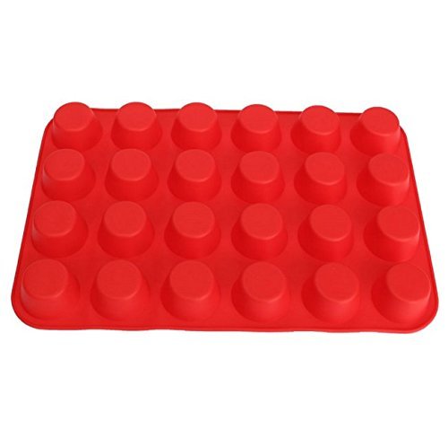 Silicone Mini Muffin Pans, Cupcakes Pan Shape, Non-Stick 24 cup N3
