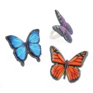 Butterfly Cupcake Rings - (24-Pack)