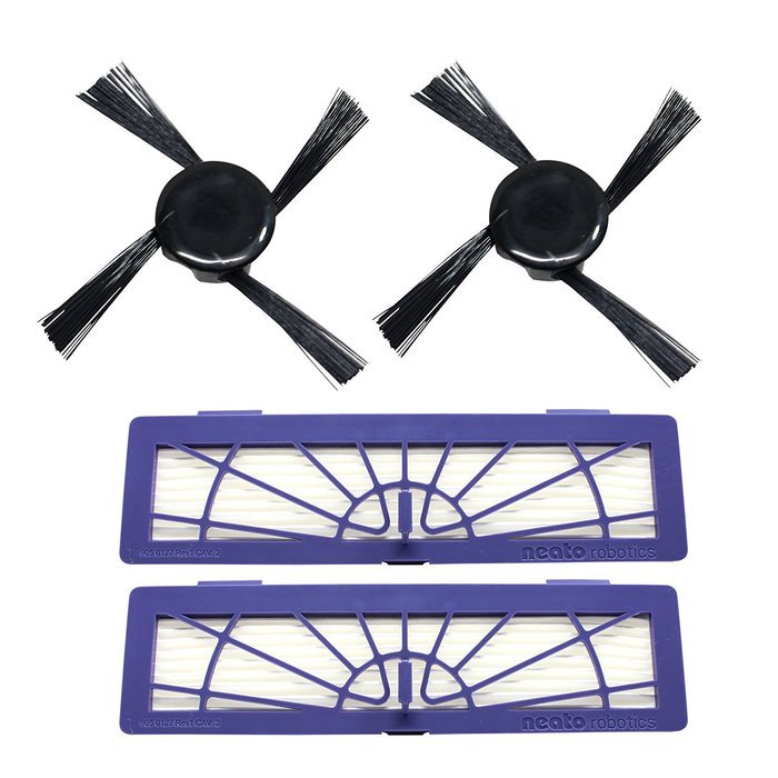 Neato Botvac 80 High Performance Filter & Side Brush - Replacement Kit Includes 2 High Performance Filter & 2...