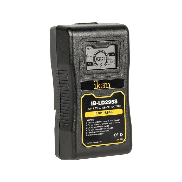 Ikan IB-LD295S | V Mount 6.6Ah 95Wh LCD 14.8V Li Ion Battery N3