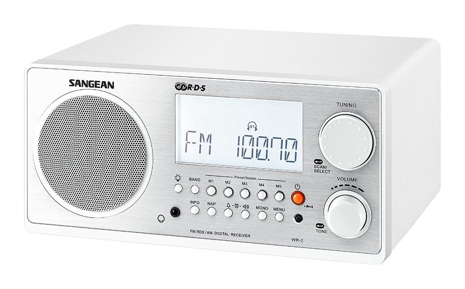 Sangean All in One AM/FM Alarm Clock Radio with Large Easy to Read Backlit LCD Display (Black) N3