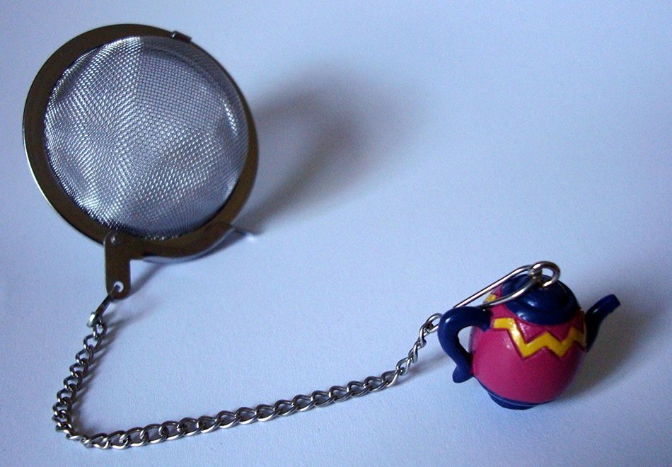 Mesh Infuser Ball - 2in. - with Decorative Teapot