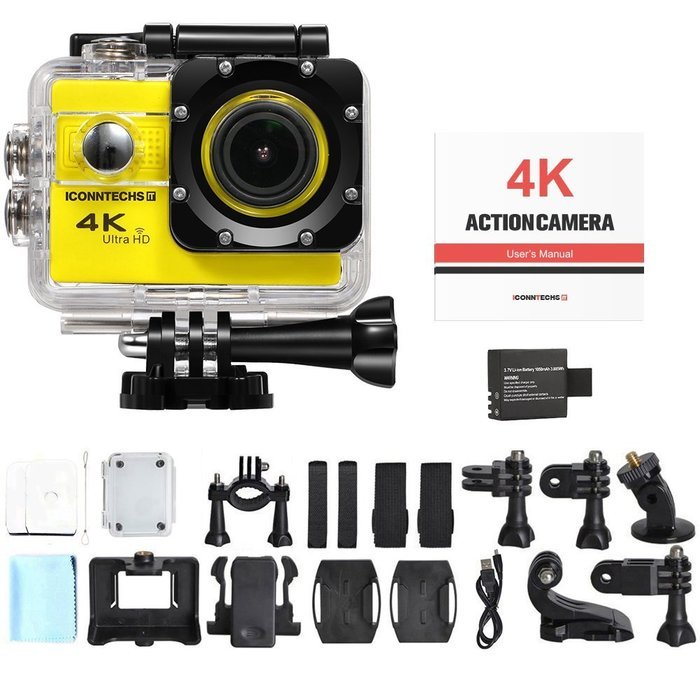 ICONNTECHS IT Ultra HD 4K Sport Action Camera WIFI 1080P 60fps HDMI 20MP+ 170 Degree Wide Viewing Angle Waterproof... N22