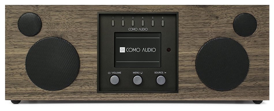 Como Audio Duetto Wireless Music System, Walnut/Black N2