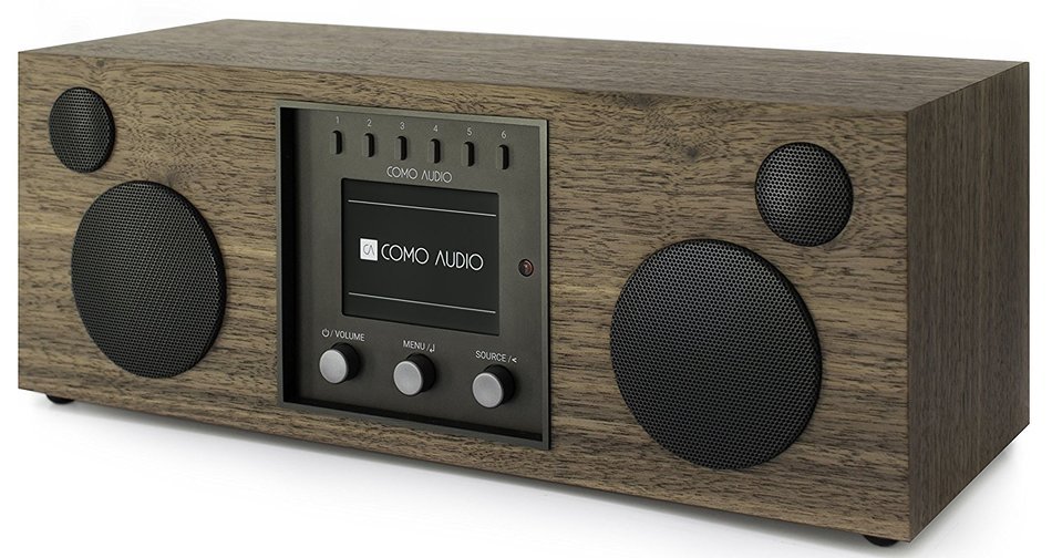 Como Audio Duetto Wireless Music System, Walnut/Black N3