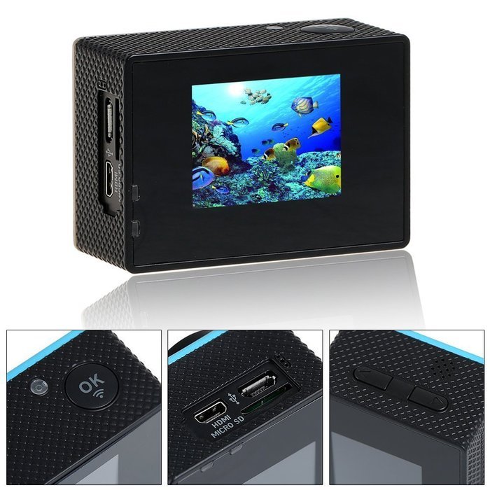 ANSITO SJ4000 Waterproof Wifi 1080P Sports Camera HD Action Camera with 170 degree Wide Angle Lens and 2.0 inch... N28