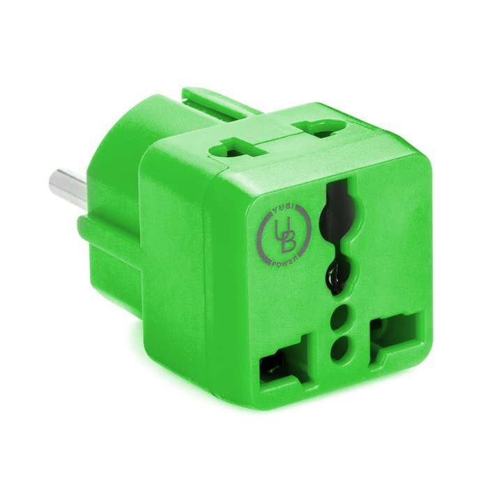 Yubi Power 2 in 1 Universal Travel Adapter with 2 Universal Outlets - Built in Surge Protector - 2 Pack - Purple... N14
