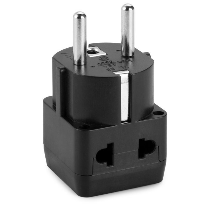 Yubi Power 2 in 1 Universal Travel Adapter with 2 Universal Outlets - Built in Surge Protector - 2 Pack - Purple... N16