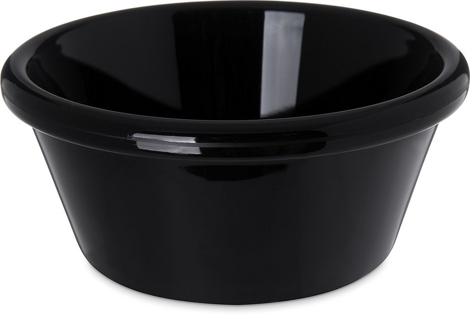 Carlisle 4312603 SAN Smooth Ramekin, 6 oz Capacity, 1.80" Height, Black (Case of 48)