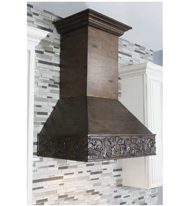 Z Line 373NN-30 1200 CFM Wooden Wall Mount Range Hood, 30", Normandy N3