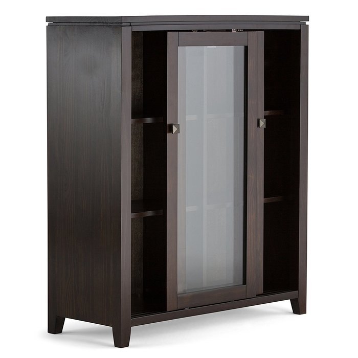Simpli Home Cosmopolitan Medium Storage Cabinet, Coffee Brown N2