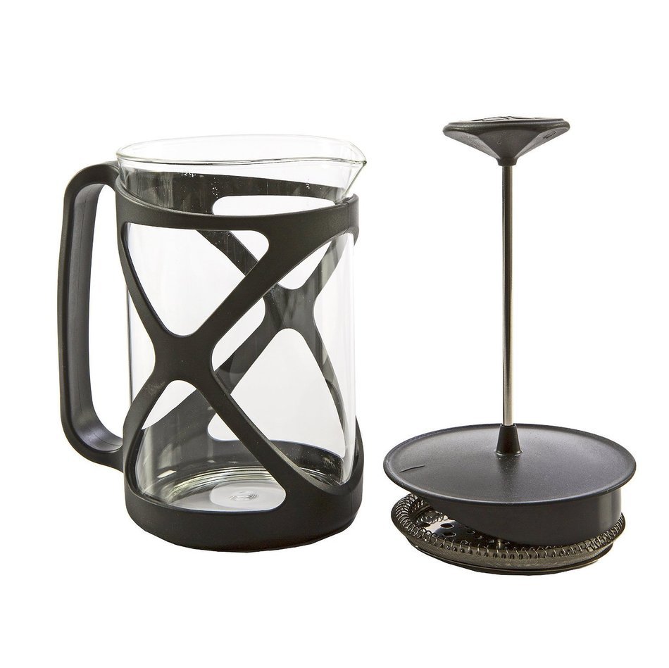 Tempered Glass 6 Cup Red French Press Coffee Maker 30 Fluid Ounces By 