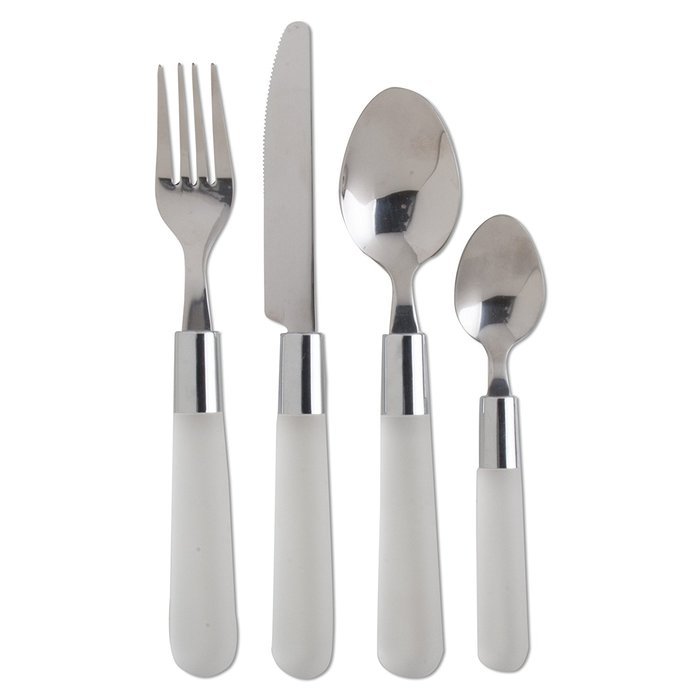 Tag 205483 Gel Flatware 16 Piece Set, Frost White
