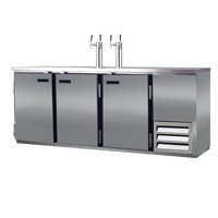 Stainless Steel, Four Beer Dispenser, 4 Kegs, 26 Cubic Feet