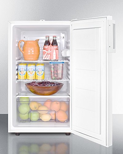 Summit FF511L7ADA 20" ADA Compliant Commercially Approved Medical Compact Refrigerator with 4.1 cu. ft. Capacity...