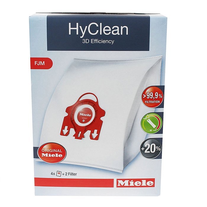 Miele HyClean 3D FJM Type Microfiber Dust Bags for Miele Canister ...