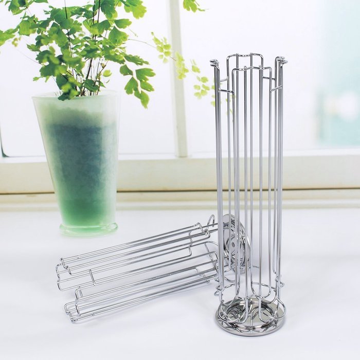 Coffee Pod Holder,Rotating 32 Capsule Tower Stand Rack Coffee Pod Organizer for Dolce Gusto Coffee Machines N2