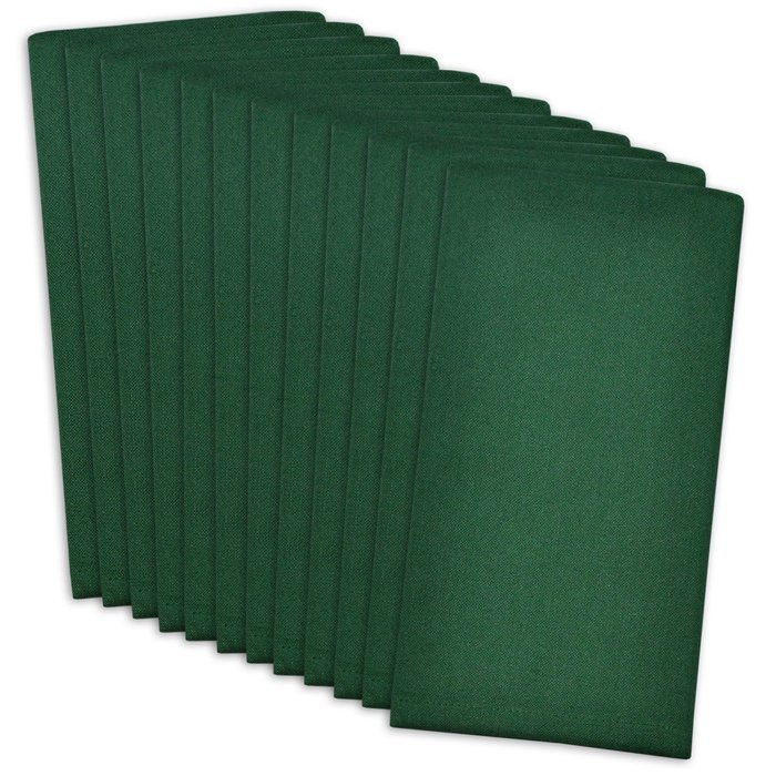 DII 100% Cotton, Machine Washable Everyday Basic Buffet Napkin, 16 x 16", Cream, Set of 12