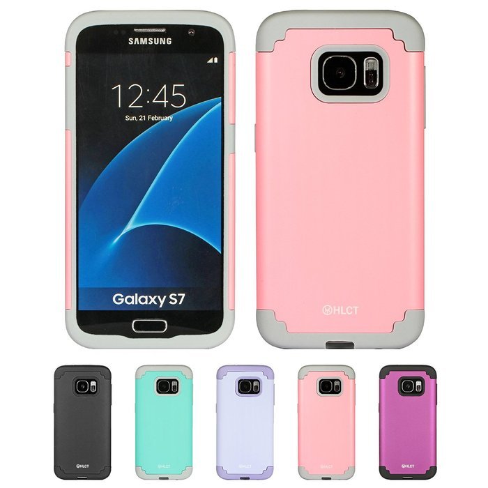 Galaxy S7 Case, HLCT Slim Hybrid Soft Interior Silicone Hard PC Back Dual-Layer Case for Samsung Galaxy S7 (2016... N16